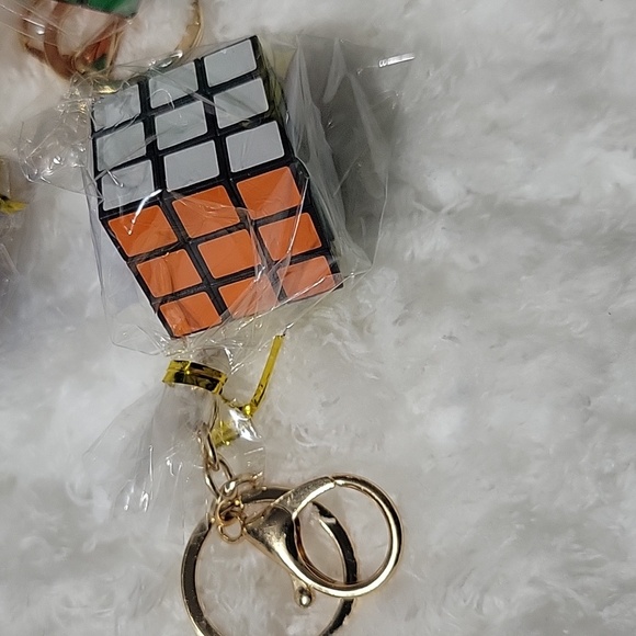 Colorful Cube Keychains Set Of 3 - Picture 2 of 2